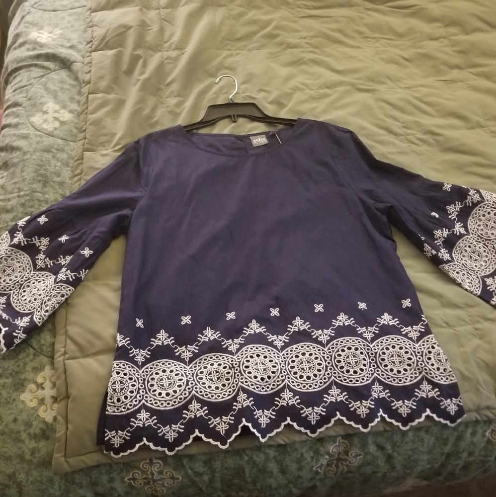 Navy blue blouse